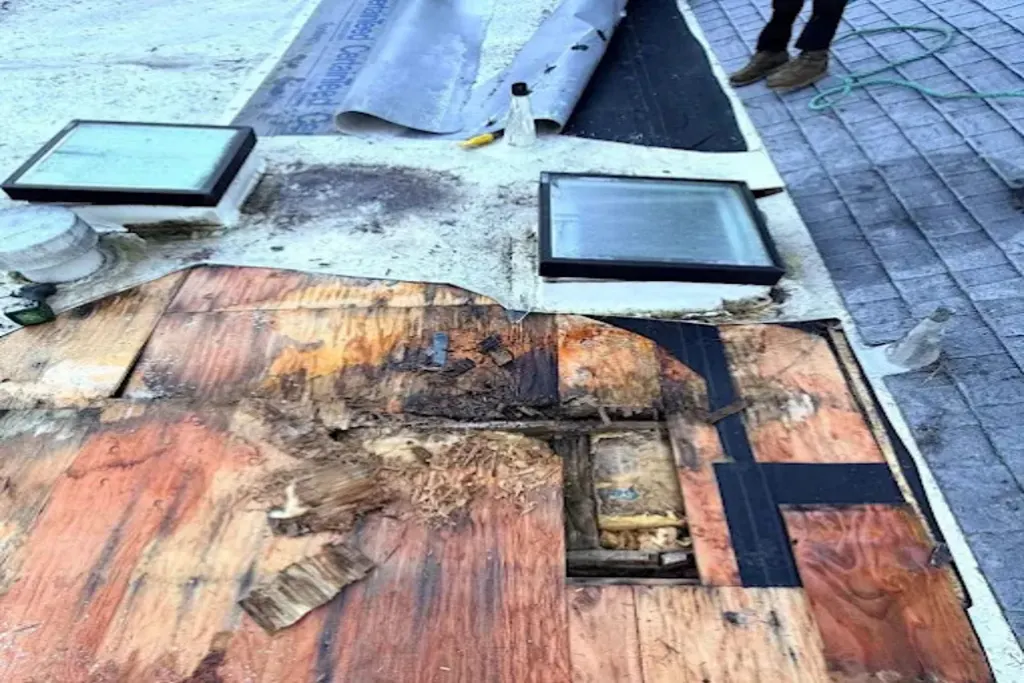 leaky roof repair in Lynnwood