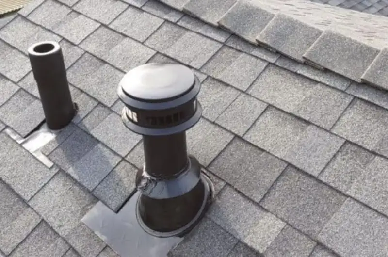 New metal flashing installed at a chimney during a Lynnwood roof replacement